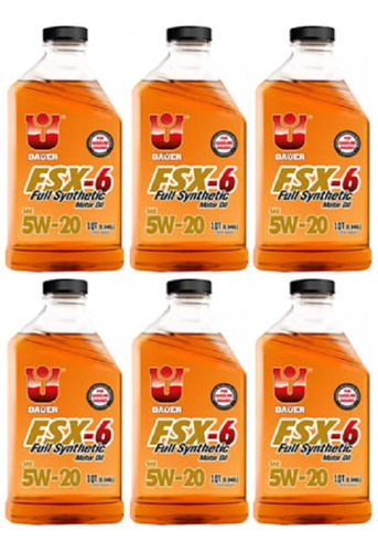 Aceite 5w20 Sintético Dauer Combo 6 Unidades