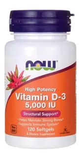 Vitamina D3 - 5000 Ui - 120 Cápsulas Blandas