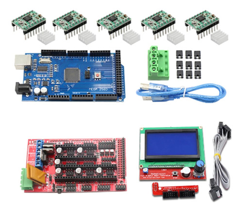 Kit De Impresora 3d Mega 2560 R3 + 1 Unidad De Controlador R