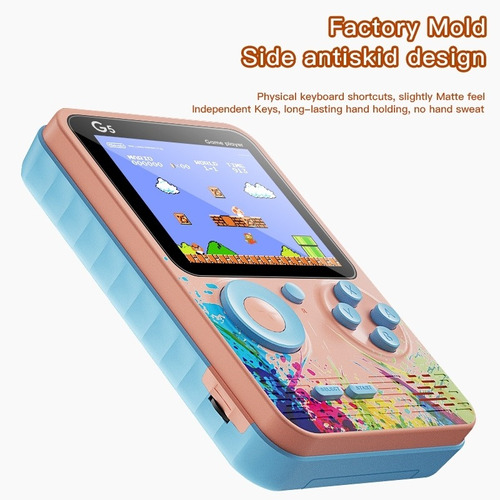 Consola De Juegos Portátil G5 Macaron rosa Estilo Doble 
