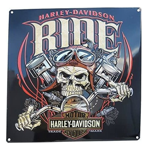 Harley Davidson Ride Bone Sign Cartel De Chapa  X  Pu...