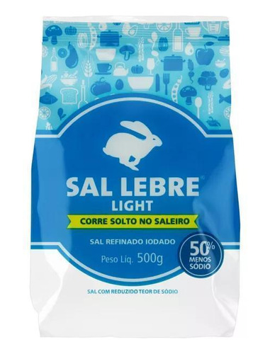 Sal Refinado Light Lebre 500g