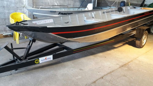 Barco De Aluminio 6m Semi Chata Com Carreta Novos
