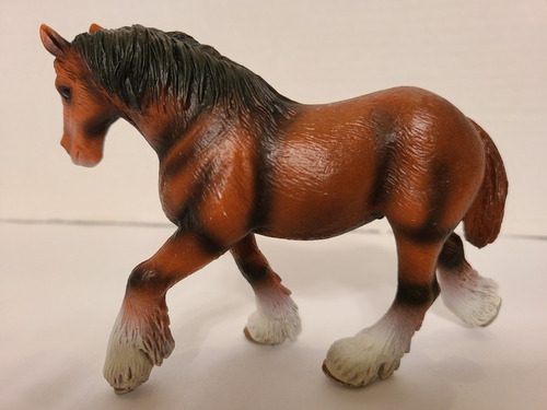 Figura Yegua Caballo Shire Niño Plástico Juguete Colección