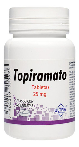 Topiramato ultra Topiramato 25 Mg Caja C/60 Tabletas - Ultra laboratorios, s.a. de c.v.