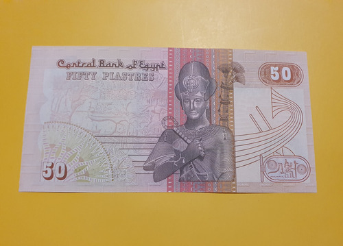 Billete De Coleccion De Egipto 50 Piastres 1989 Sin Circular