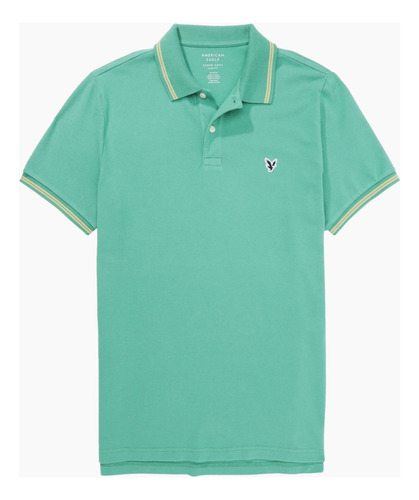 Playera Polo Con Franjas Slim Fit American Eagle Hombre