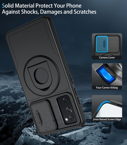 Duedue Funda Magnetica Antigolpes P/ Samsung Galaxy S20 Fe 148-negro.