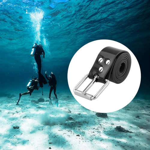 Cinturón De Pesas De Buceo De Silicona Con Hebilla De Negro
