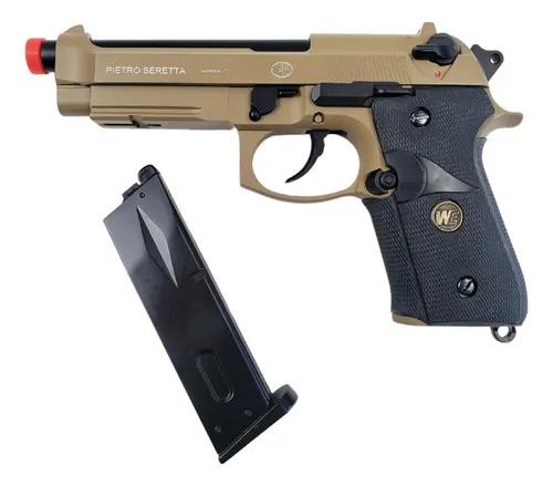 Pistola Airsoft Gbb Beretta M9a1 Navy We Blowback Full Metal Tan
