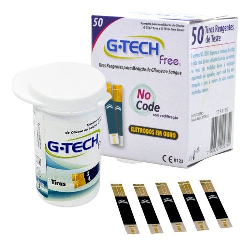 Fita Teste Glicemia Tira Glicose Free 50 Unidades