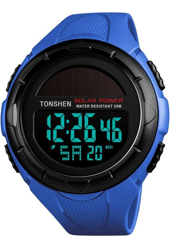 Tonshen Reloj Solar Deportivo Digital Militar Multifunción C