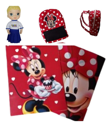 Kit Escola Uniforme +mochila+caderno Para Boneca Baby Alive