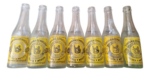 Antigua Botella Cervaza Toluca Y México, Victoria De 1921 (Usado)
