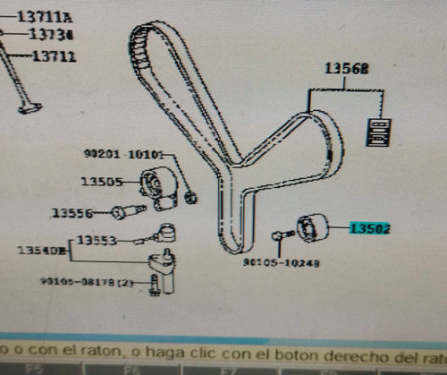 Polea Correa Tiempo Toyota Roraima Lc200 Motor 2uzfe Leer 