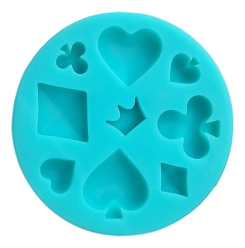 * Molde Silicon 9 Mini Poker Jabon Choco Fondant Cupcake