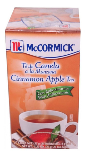 Té Mccormick Canela A La Manzana 25 Piezas