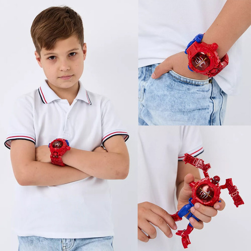 Reloj Proyector Niños Dibujos Animados 24 Imágenes Spiderman