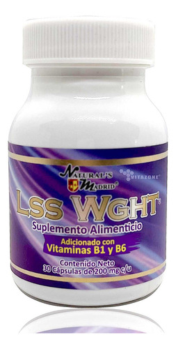 Less Weight 30 Cápsulas Natural's Madrid Vitaminas B1 B6