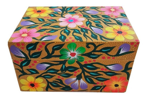 Imagen 2 de 4 de Caja De Madera De Copal Pintada A Mano Alusiva A Alebrijes