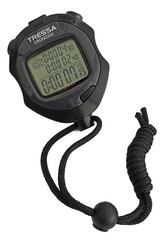 Cronometro Digital Tressa De Mano Ampolleta 200 Vueltas Negro