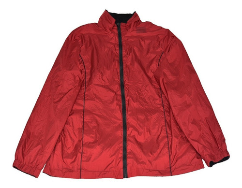 Chamarra Unisex Color Roja Con Cierre Color Negro Ms