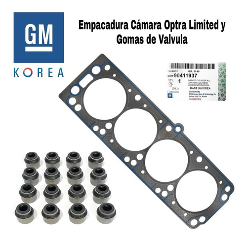 Empacadura De Camara + Gomas Válvulas Optra Limited Nubira