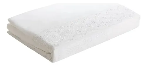 Jogo Cama Bordado Queen Belle Maison Branco Poliester Lyor