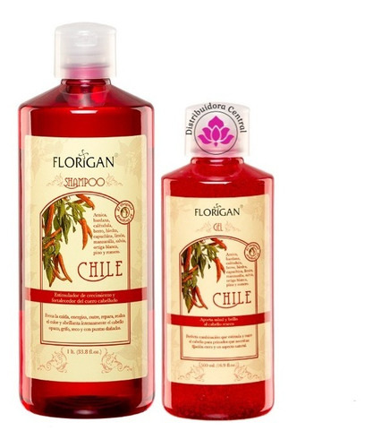 Shampoo 1lt. + Gel 500ml. Chile Clasico Set Florigan®