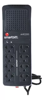 Regulador De Energía Smartbitt Prot Descargas 8 Cont 2200va