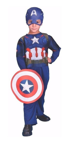 Marvel Disfraz Cap America Talle 1 Int Cad 2182 New Toys