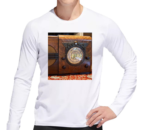 Remera Hombre Ml Cuadro Decorativo Radio Vintage Clasico P2