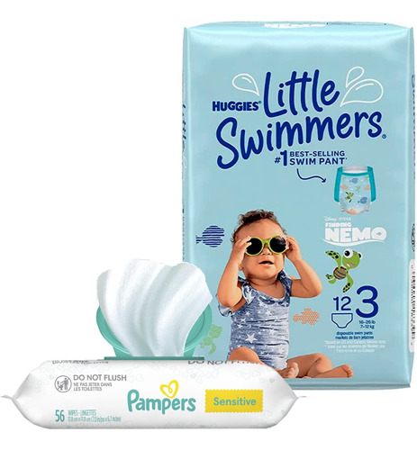 Little Swimmers - Panales De Natacion Desechables Pequenos, 