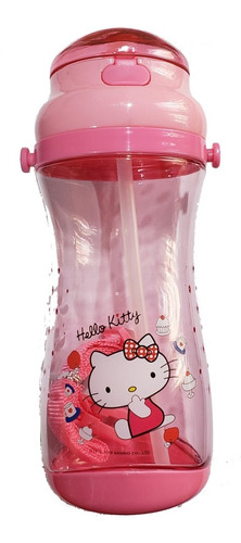 Imagen 1 de 4 de Botella Plastico Rigida Deportiva Hello Kitty Pico Silicona