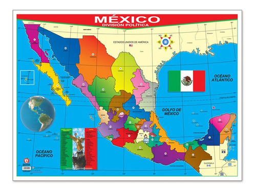 Poster Mexico D.p. (bandera) Educatodo