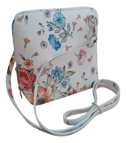 Cartera Bandolera Blanca Estampada