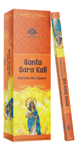 Incenso Parman Santa Sara Kali Box 25 Caixas Com 7 Varetas