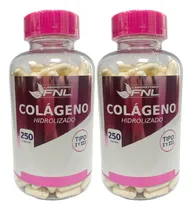 Comprar Colageno Hidro Fnl 2 Frascos 500 Capsulas. Pelo Piel Uñas Sabor Natural \u002F 2 Frascos \u002F 2x250 Capsulas