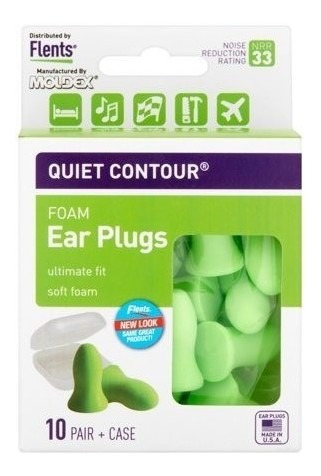 Protetor Auricular Flents Quiet Nrr 33 Db - 10 Pares + Case