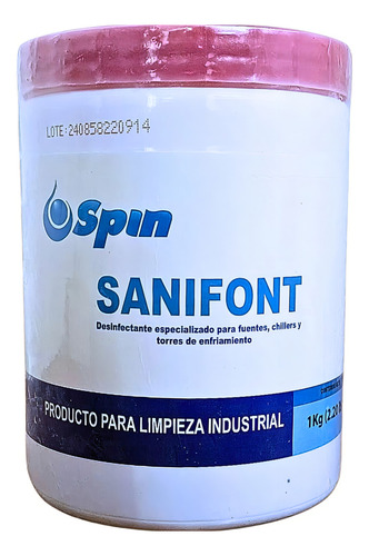 Desinfectante Spin Sanifont Tableta 3 Pulgadas 1 Kg Especializado