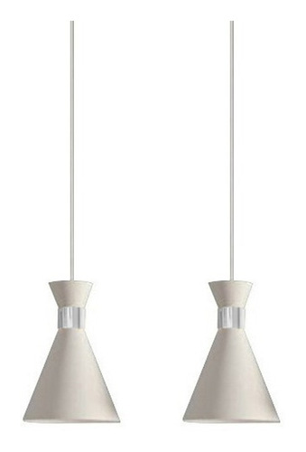 Lampara Colgante Galina De Diseño 4 Luces Blanco/cromo Nk