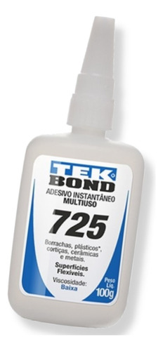 Adesivo Cola Instantânea 725 100gr Tekbond