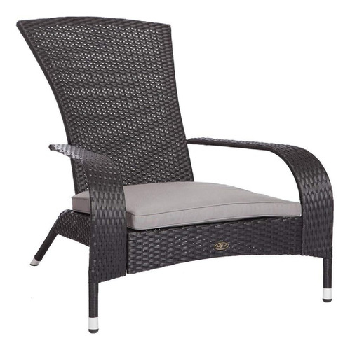 62430 Black Coconino Wicker Adirondack Chair