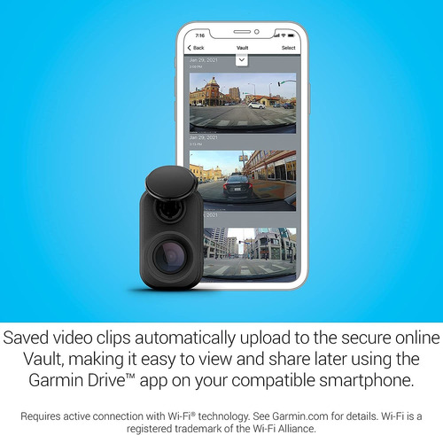 Garmin Dash Cam Mini 2, 1080p, 140-degree Fov, Incident Dete
