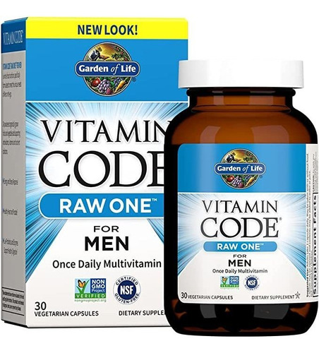 Garden Of Life Vitamin Code Raw One Para Hombres, Una Vez A.