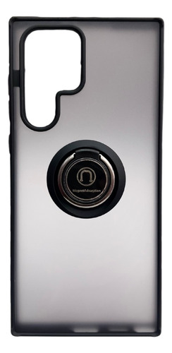 Funda Para Samsung S23ultra Uso Rudo Con Anillo Matte Ring Negro S23 Ultra