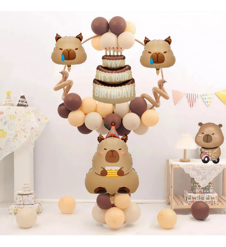 Globos Con Forma De Carpincho Para Decoración De Fiesta De C
