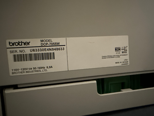 Impresora Brother Dcp-7055w Monocromática Wi-fi Gris (Reacondicionado)