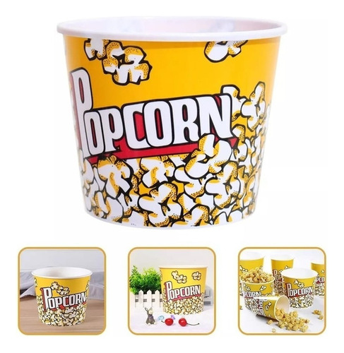 Pack X6 Baldes Polka Cabritas Dulces Fiestas Palomitas 2,5kg