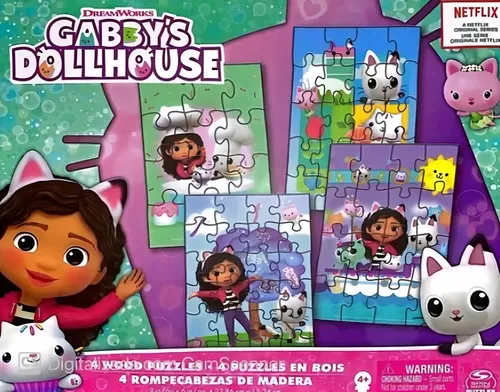 Quebra Cabeça Progressivo Madeira Gabby's Dollhouse Grow